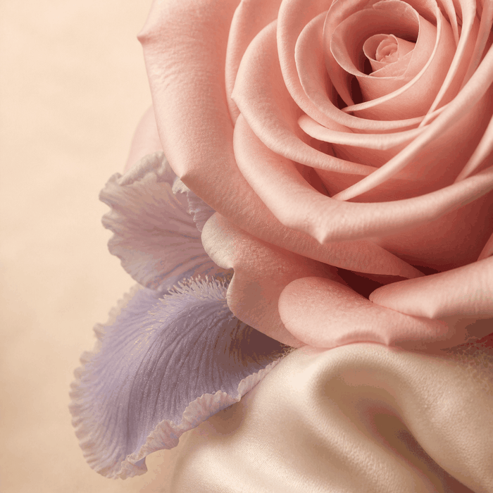 Rosa pálida · Almizcle · Iris